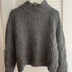 Grey Silence + Noise mock neck sweater